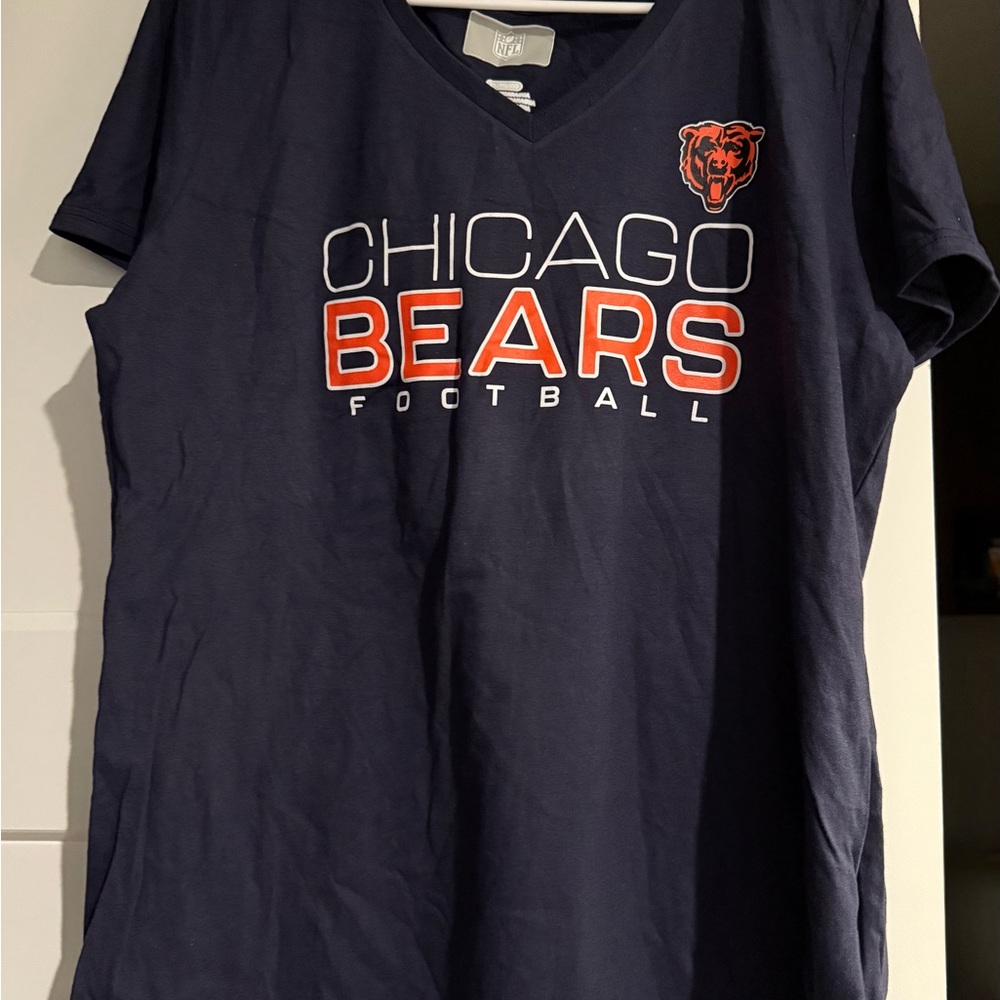 NFL Navy V-Neck T-Shirt